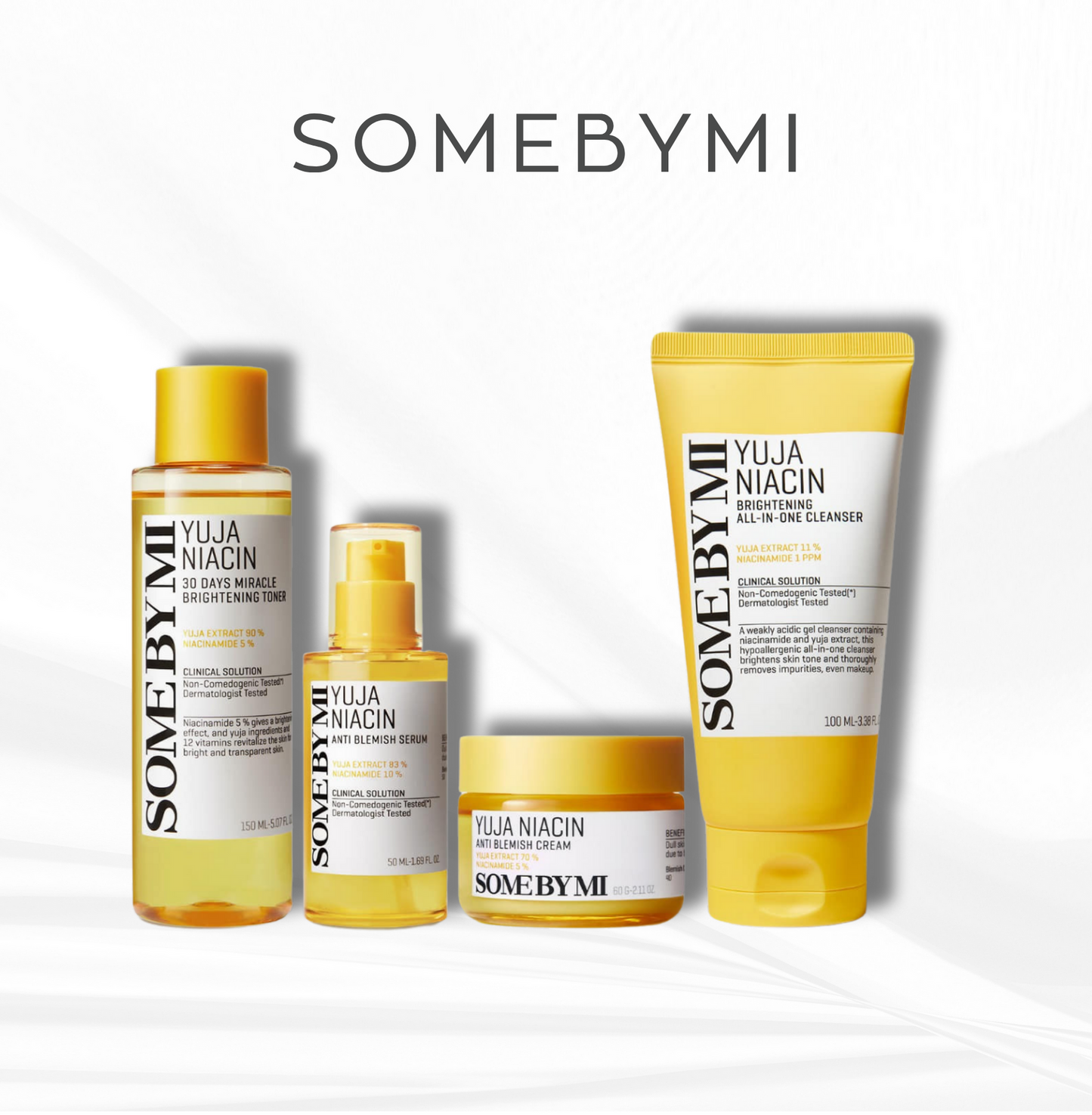 Стартовый набор SOMEBYMI Yuja Niacin Anti Blemish Starter Kit Edition (очищающее средство, тоник, сыворотка и крем)